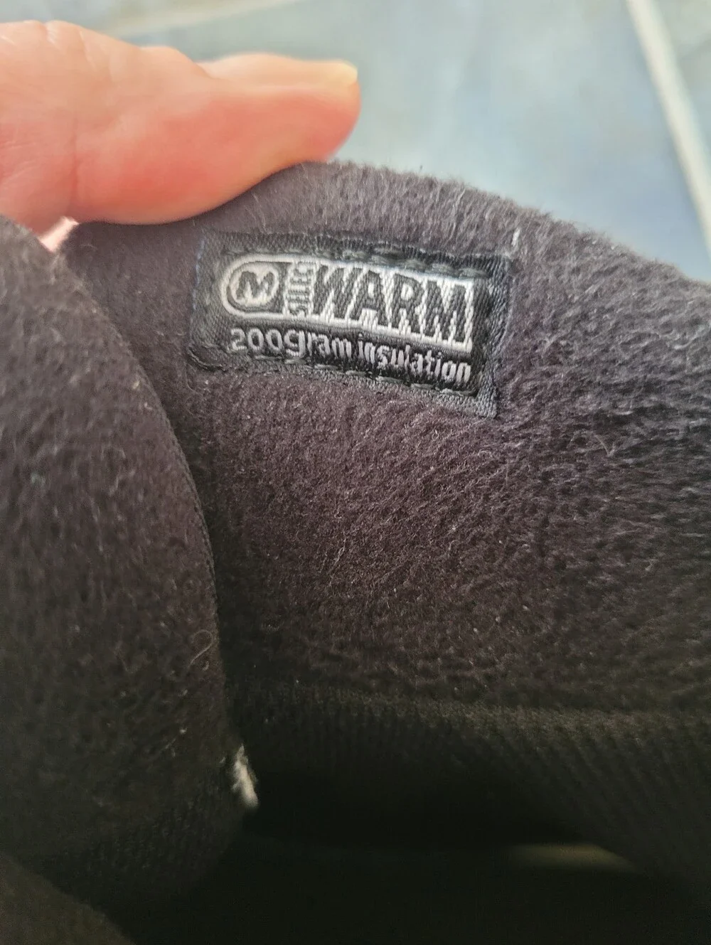 Merrell snow bank